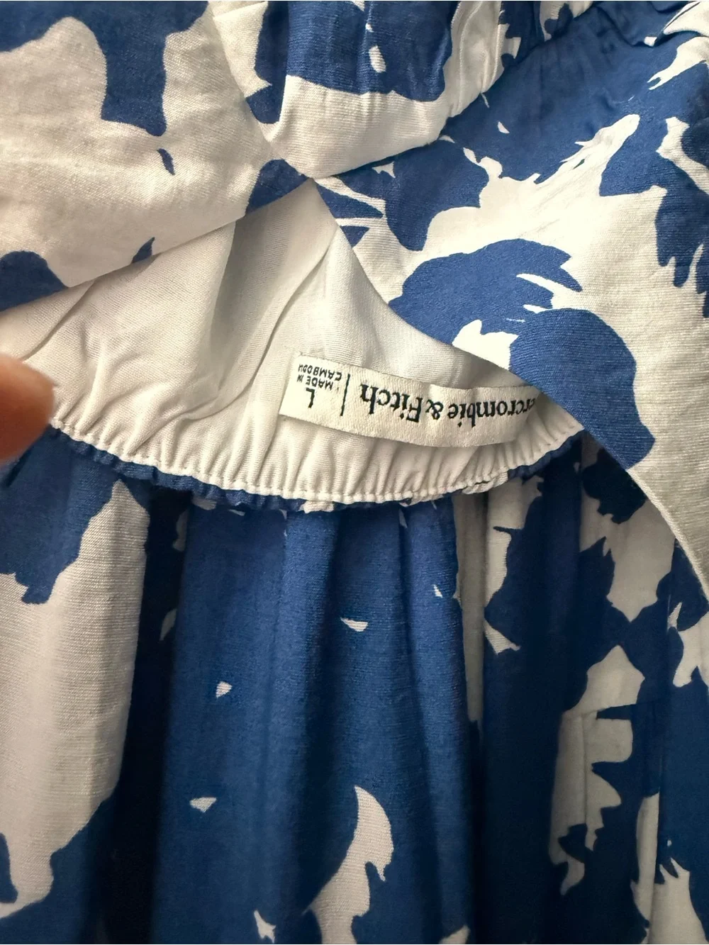 Abercrombie & Fitch Blue and White Floral Sundress Maxi